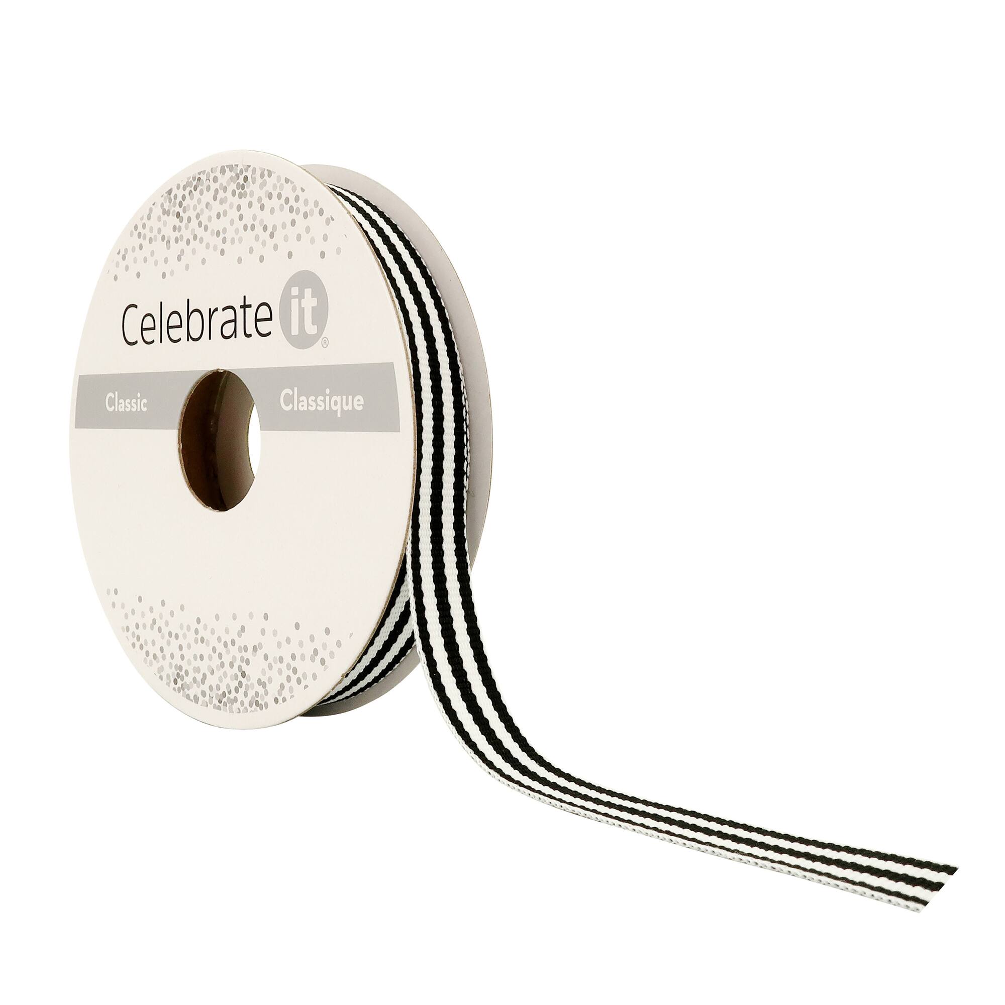 3/8" x 7yd. Grosgrain Stripe Ribbon by Celebrate It